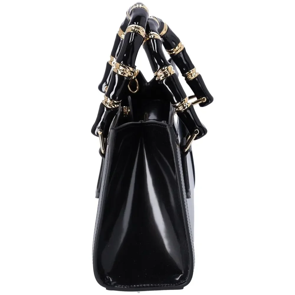 GUCCI Diana Mini Tote Crossbody Bag 832936 Black Leather